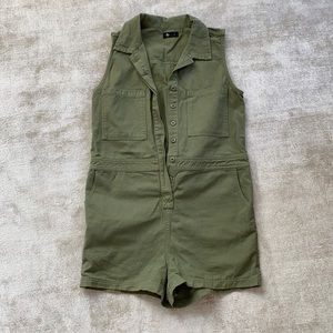 Thrills jumpsuit, size small, army green